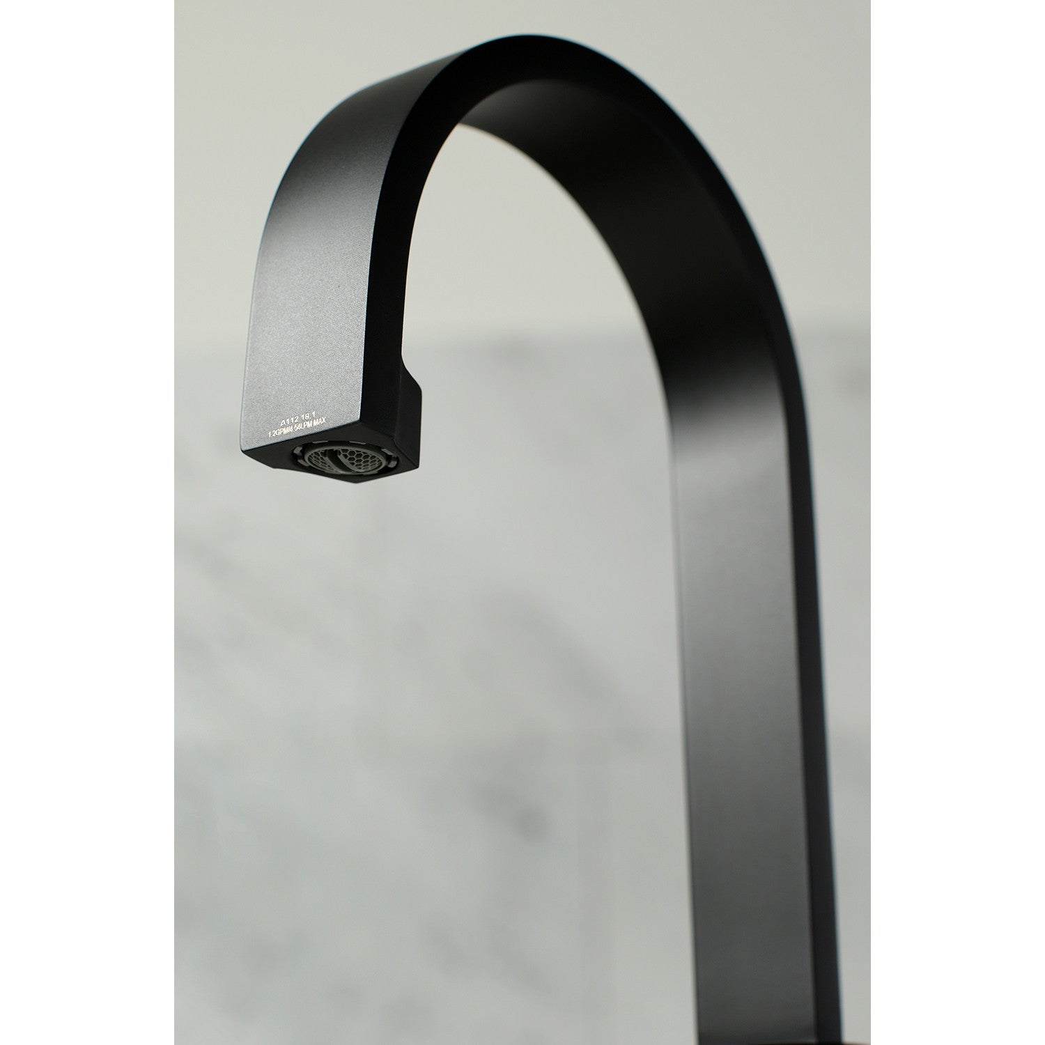 Kingston Sona LS8210DKL - Kaiser One-Handle 1-Hole Bathroom Faucet with Deck Plate and Push Pop-Up Drain, Matte Black — thumbnail 3